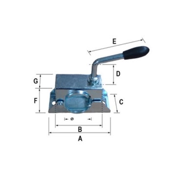 Abrazadera rueda jockey de 42 - Imagen 1