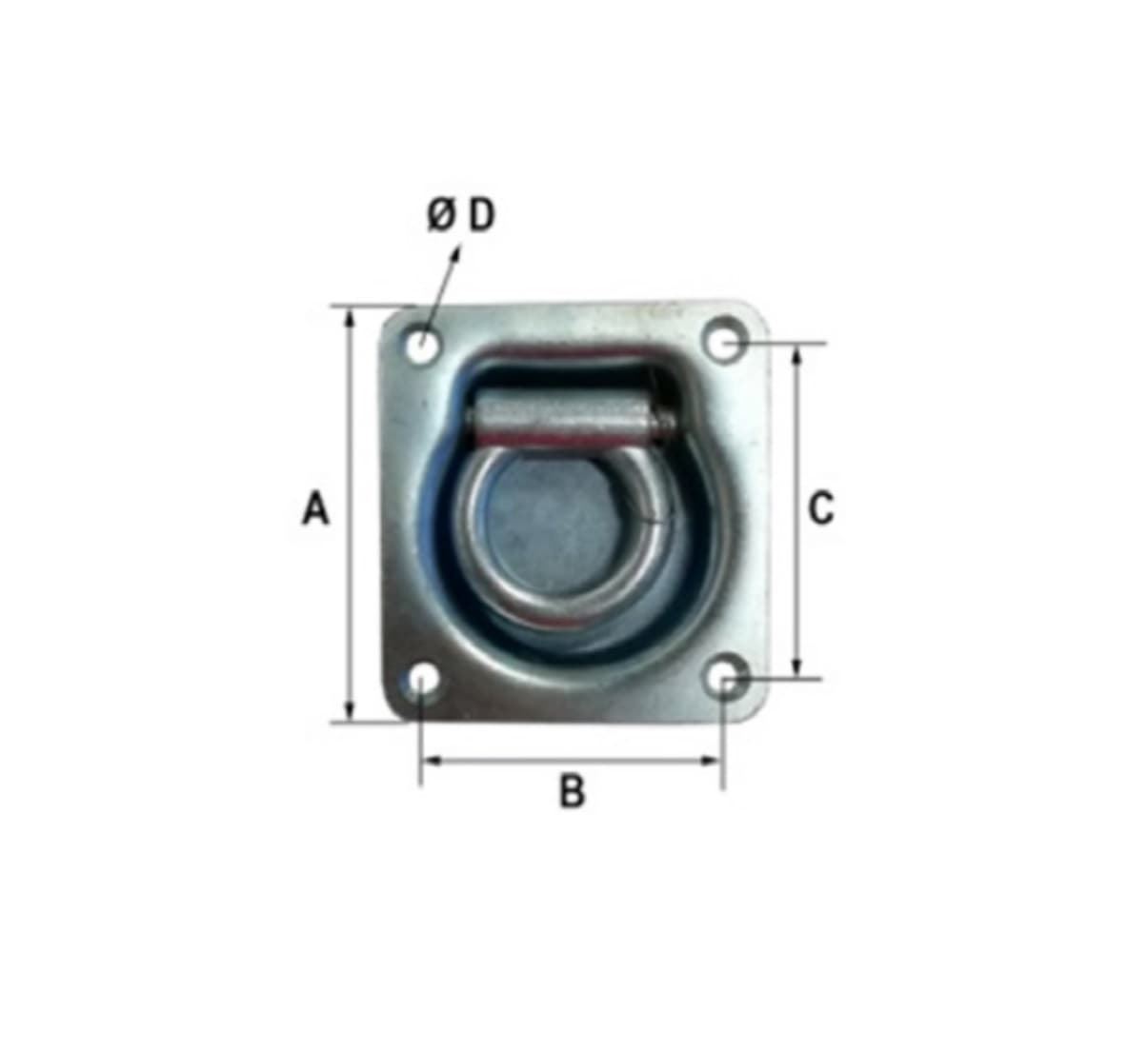 Anilla tensor empotrado zincada - Imagen 1